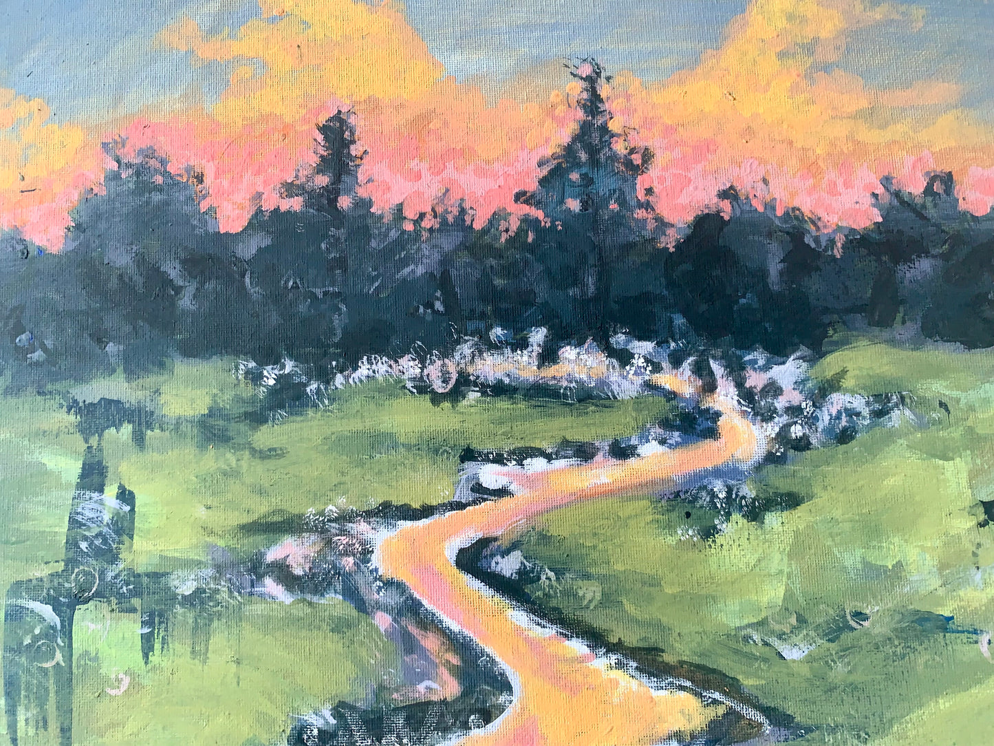 SUNSET RIVER | ORIGINAL PAINTING