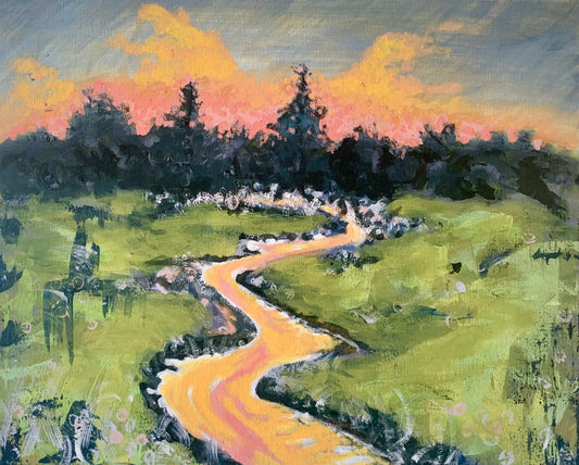 SUNSET RIVER | ORIGINAL PAINTING